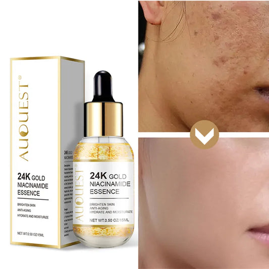 Niacinamide Serum Whitening Moisturizing Facial Skin Care Hyaluronic Acid For Face Dark Spot Remover 24K Gold Serum Facial Care